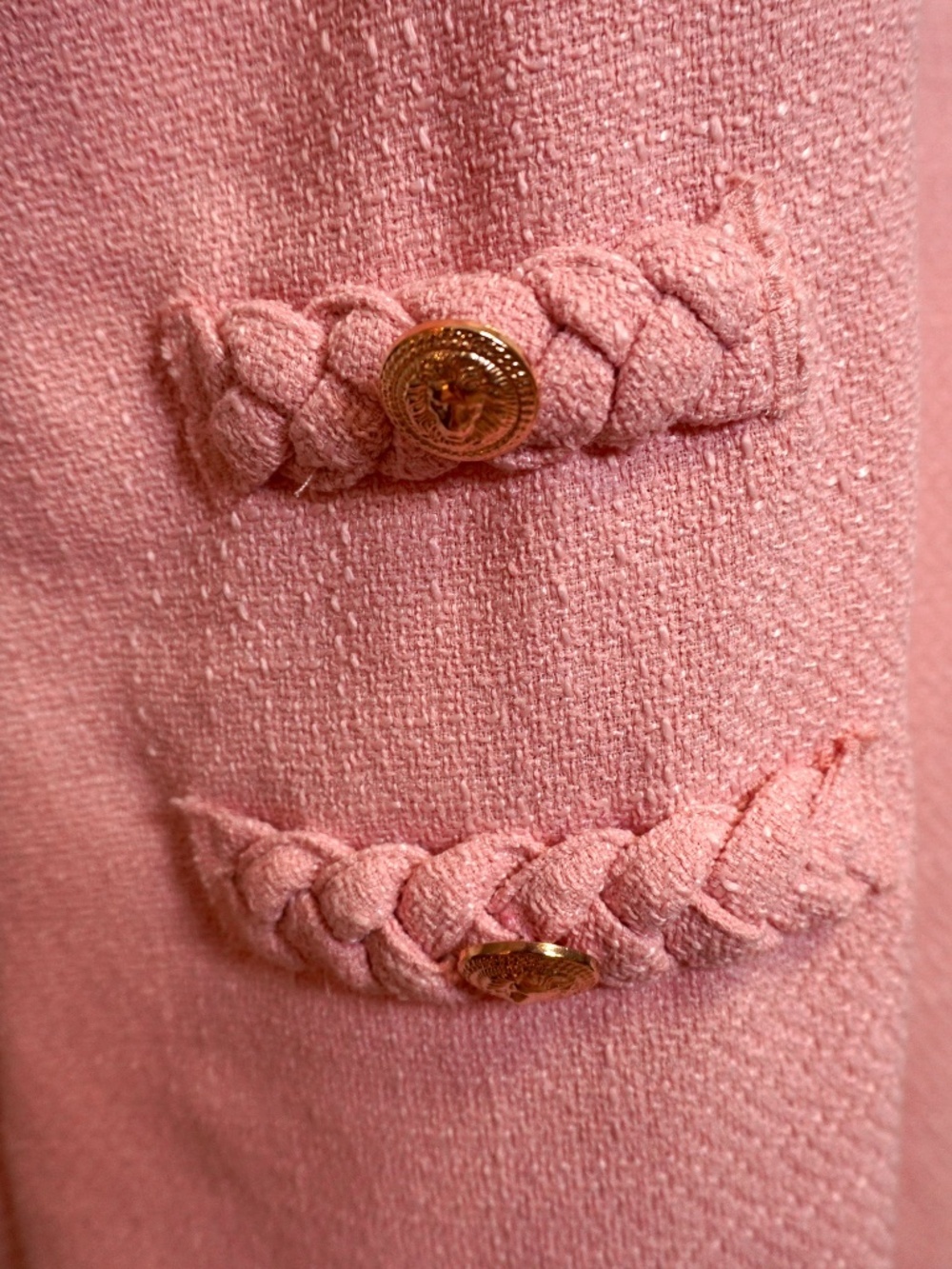 NEW Classy Pink Tweed Jackie Dress Size: Large - Picture 3 of 5